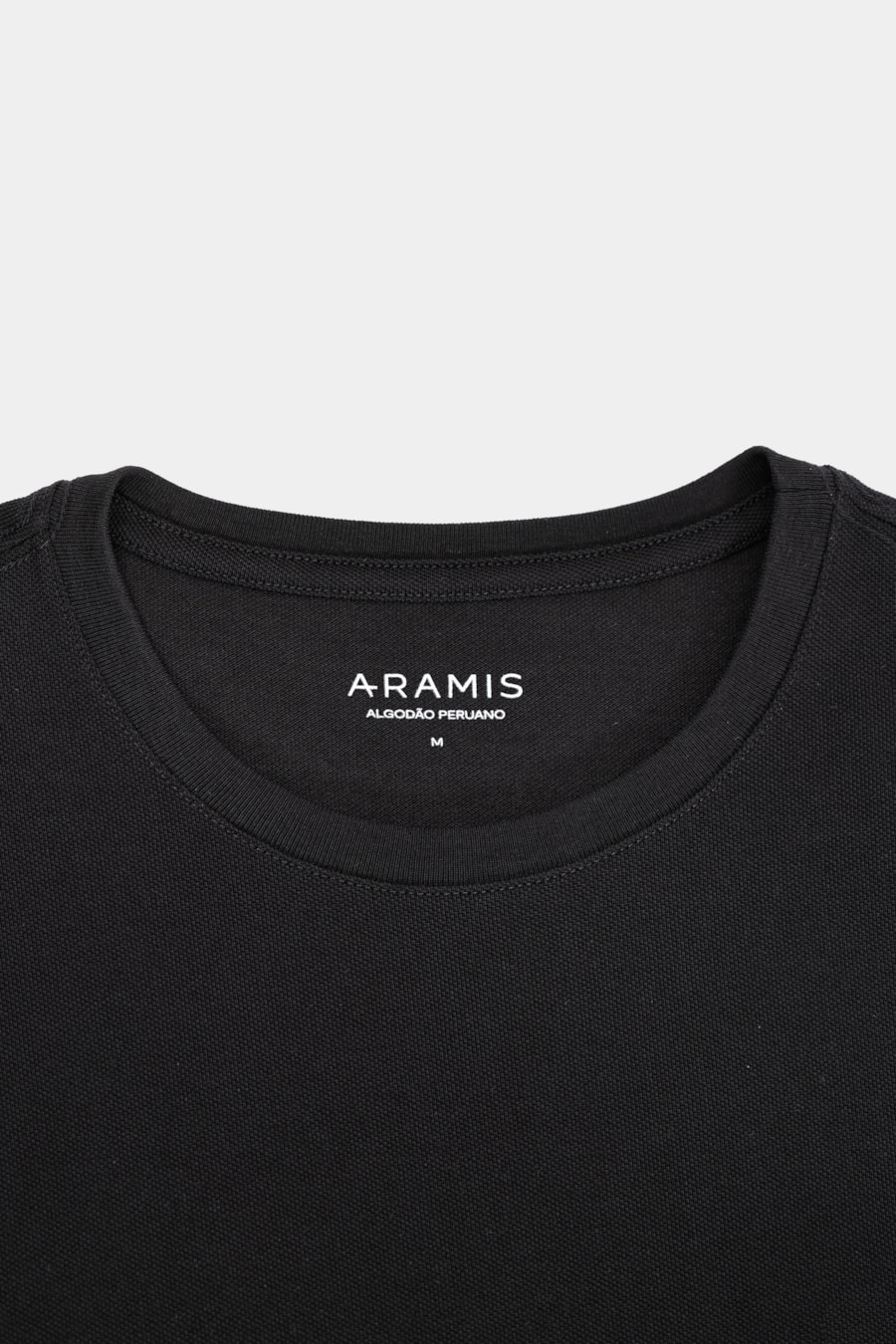Camiseta Manga Longa Piquet Peruano Preto — foto 6 de 6