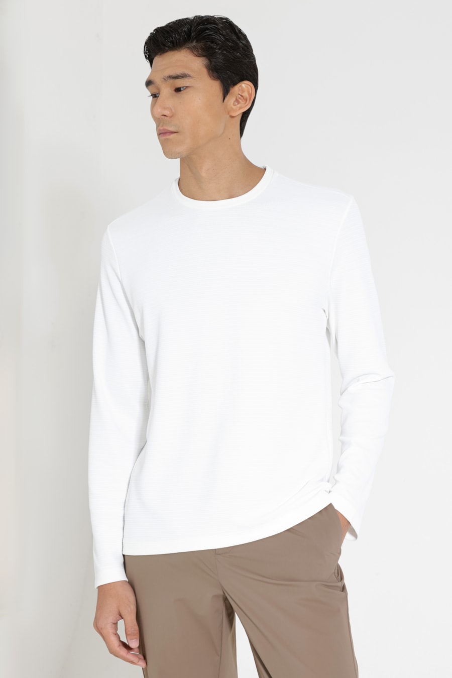 Camiseta Manga Longa Piquet Tech Off White — foto 1 de 5