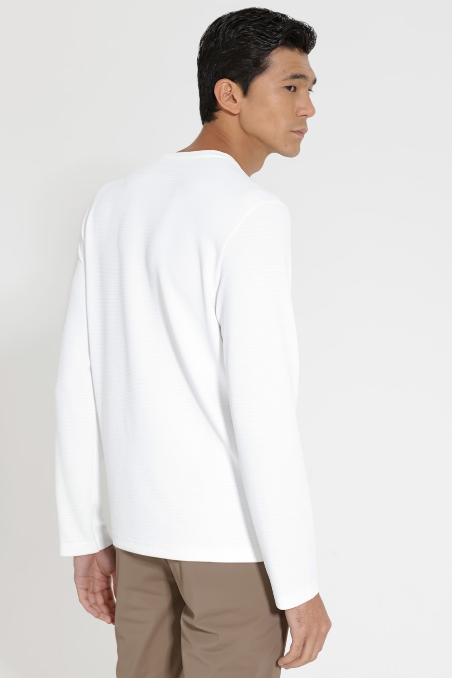 Camiseta Manga Longa Piquet Tech Off White — foto 4 de 5