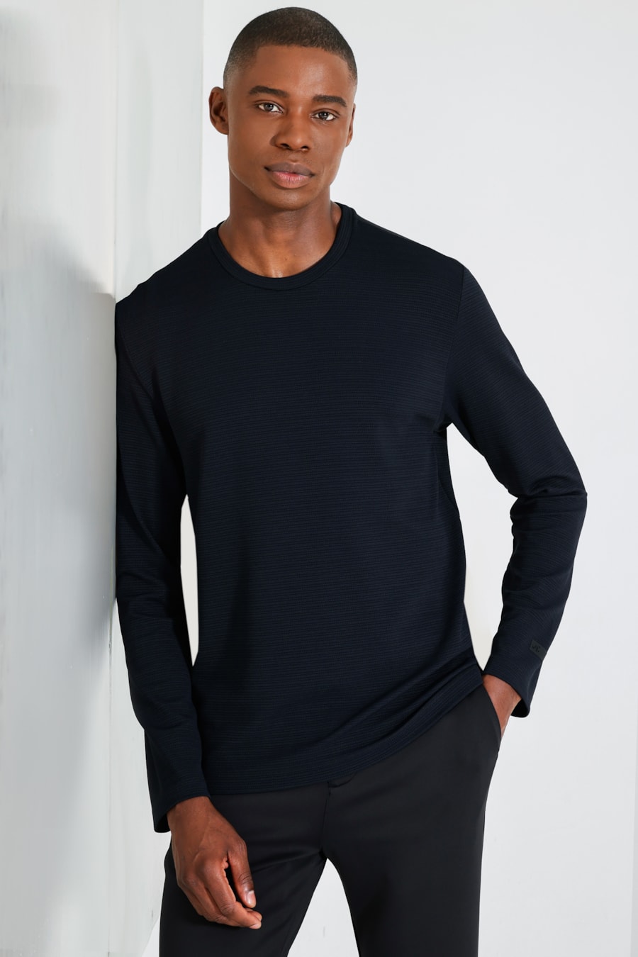 Camiseta Manga Longa Piquet Tech Preto — foto 1 de 6