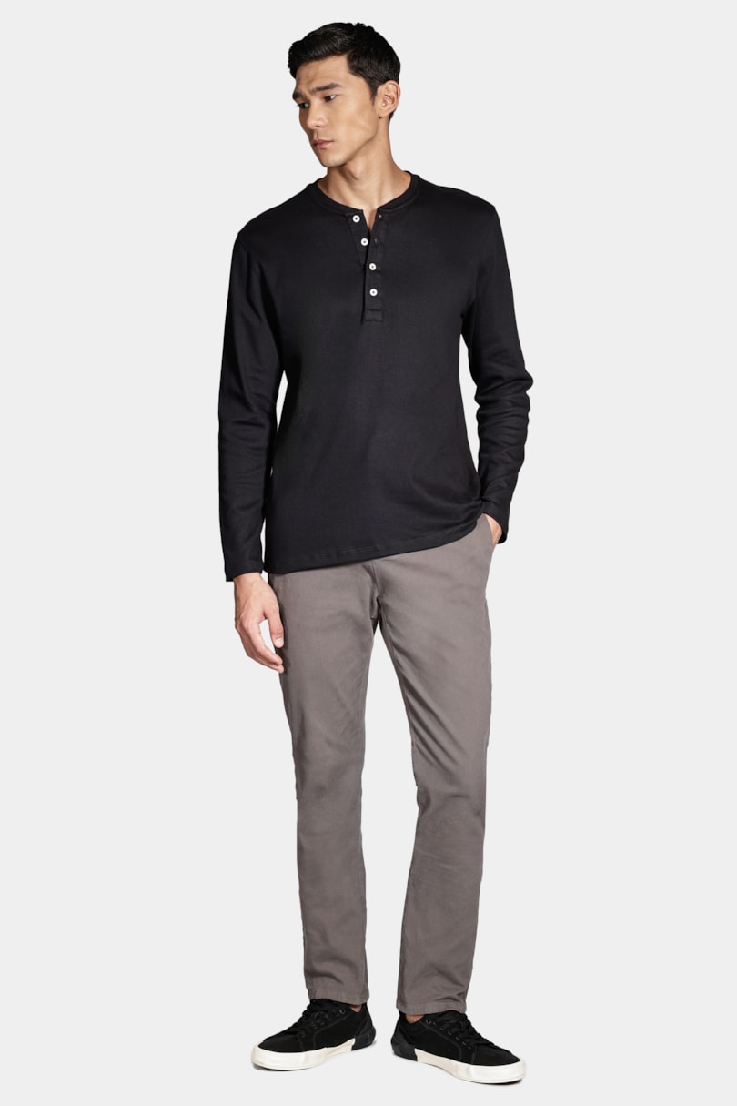 Camiseta Manga Longa Portuguesa Suedine Preto