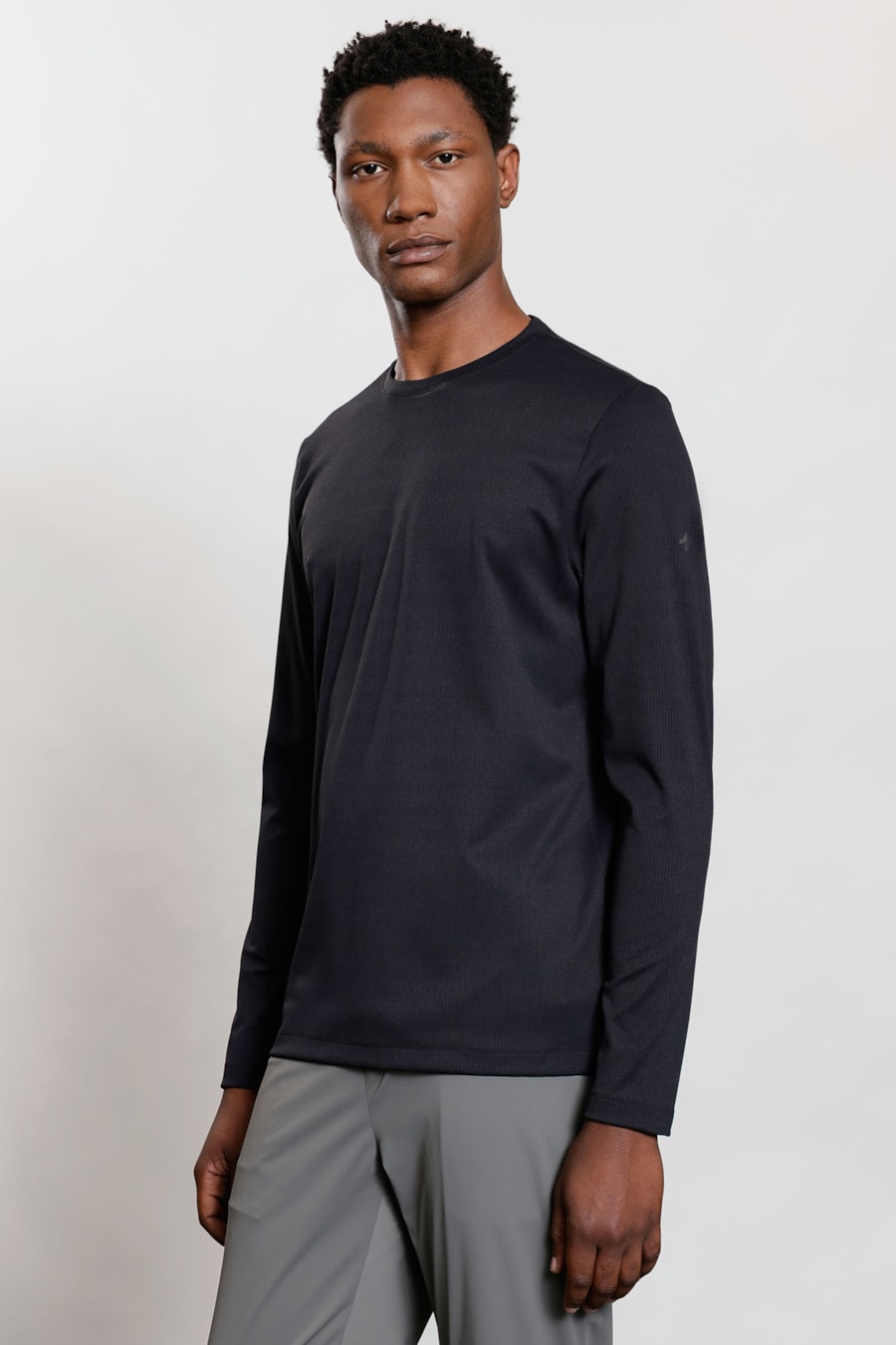 Camiseta Manga Longa Rib Flex Preto — foto 1 de 5