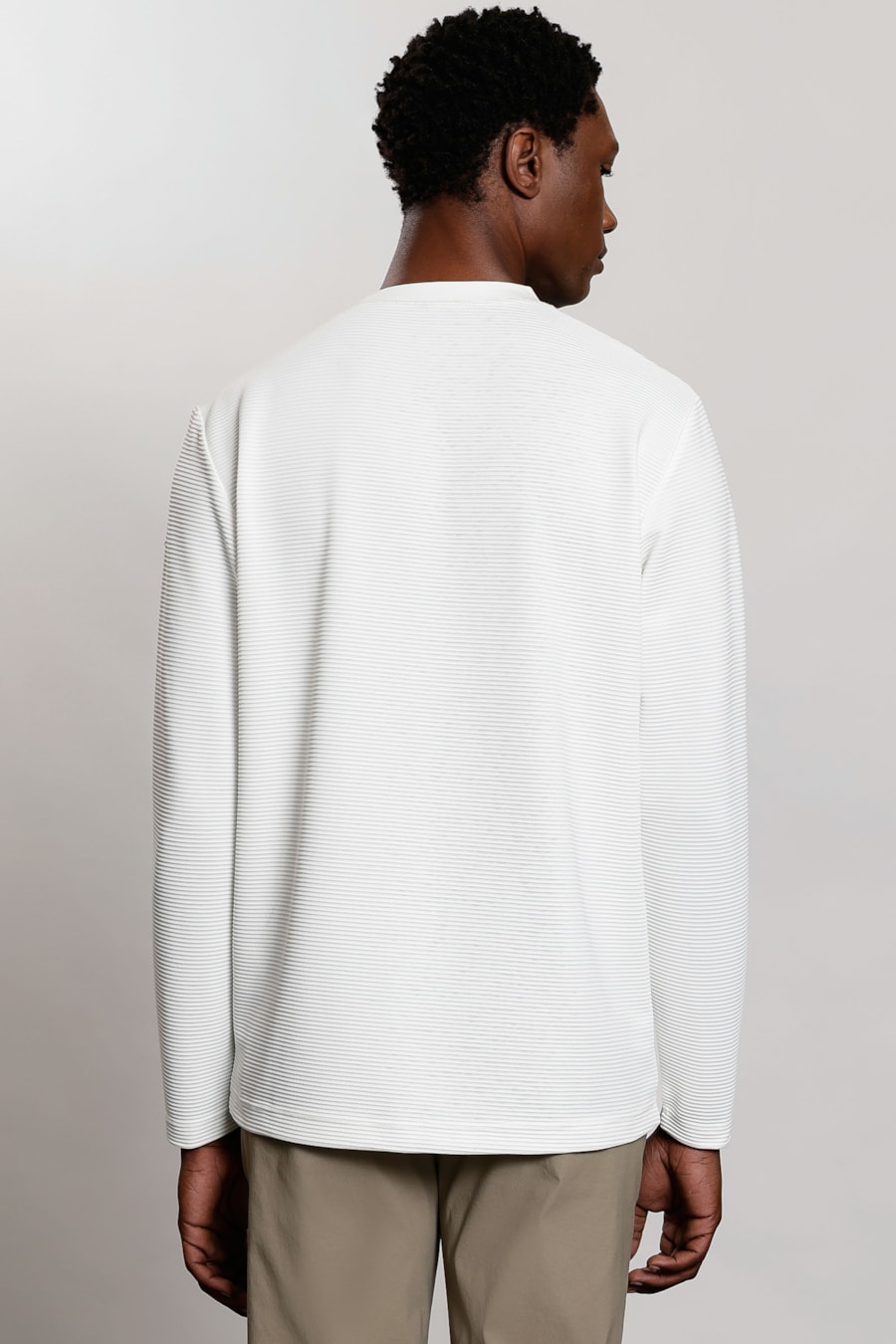 Camiseta Manga Longa Stripes Branco Polar — foto 4 de 6