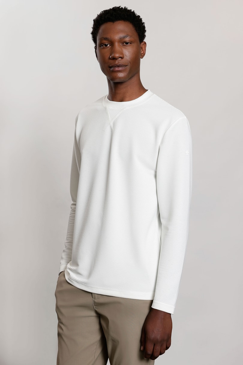 Camiseta Manga Longa Stripes Branco Polar