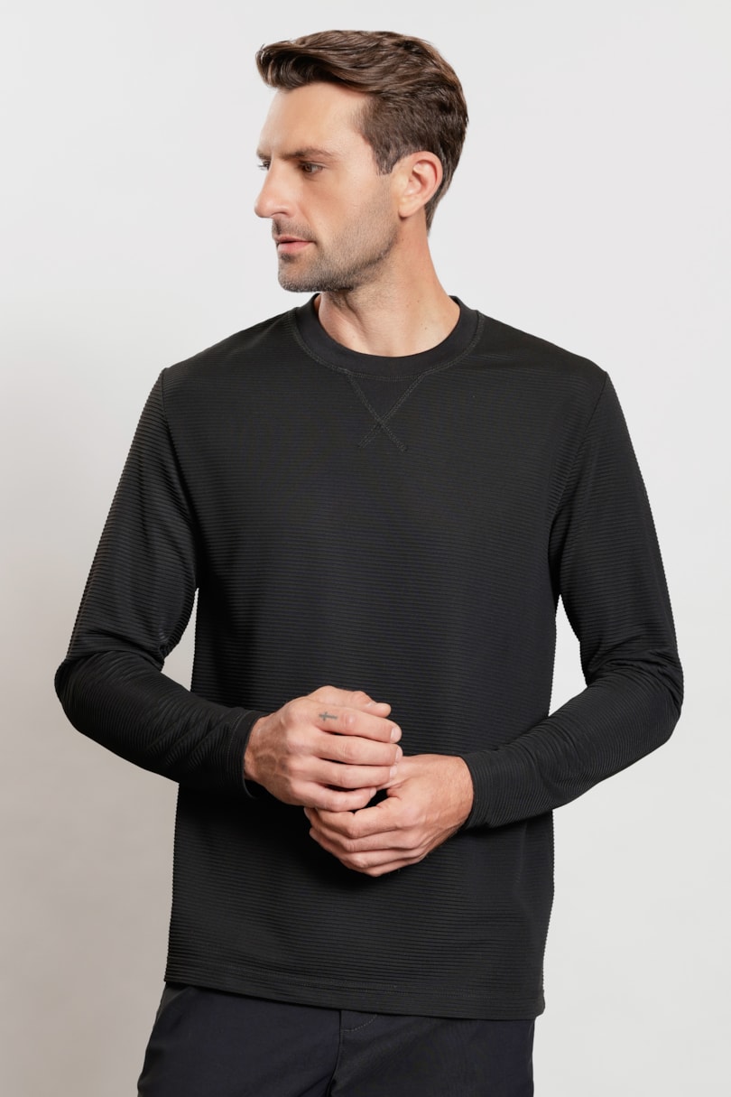 Camiseta Manga Longa Stripes Preto