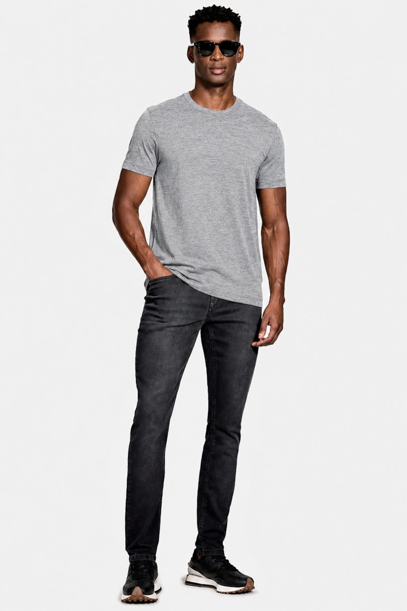 Camiseta Merino Wool Cinza Mescla