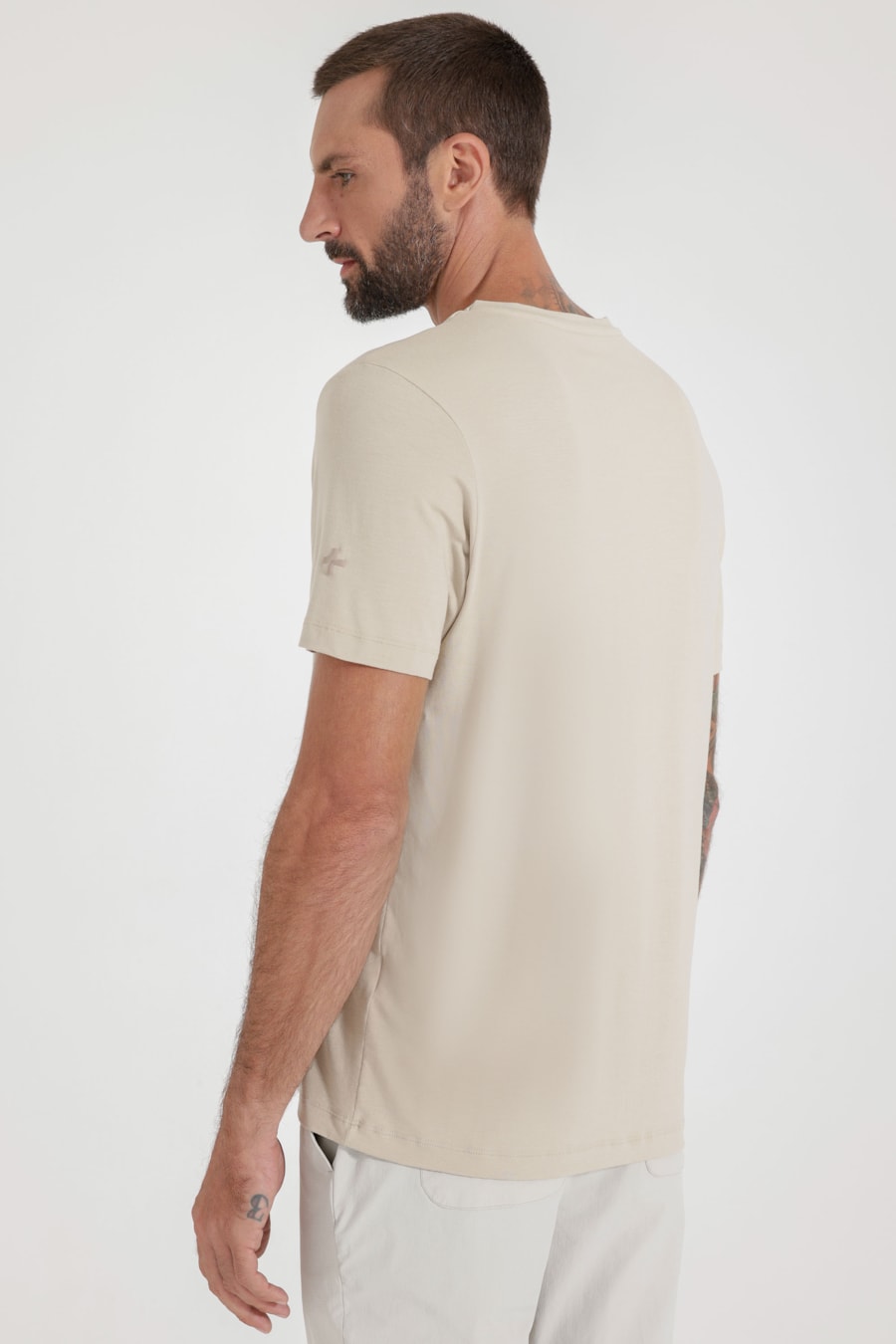 Camiseta Modal Everyday Cáqui Safari — foto 3 de 5