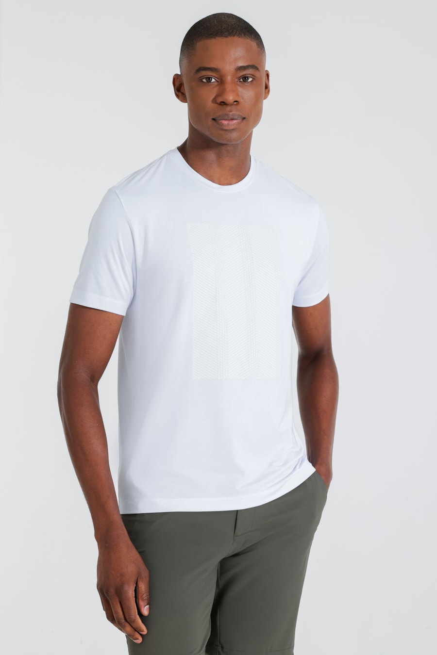 Camiseta Modal Fishbone Branco — foto 1 de 5