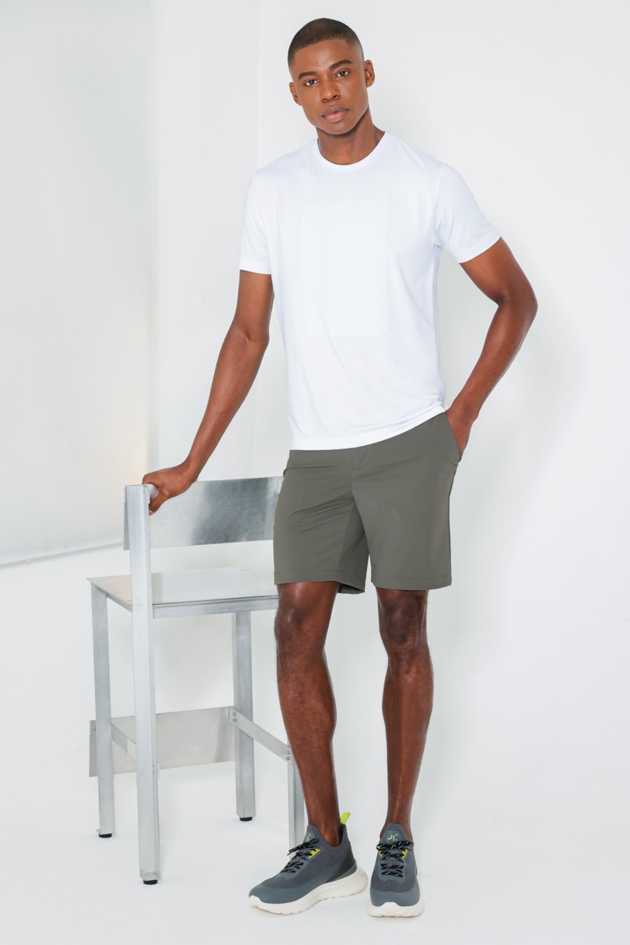 Camiseta Modal Fishbone Branco — foto 2 de 5