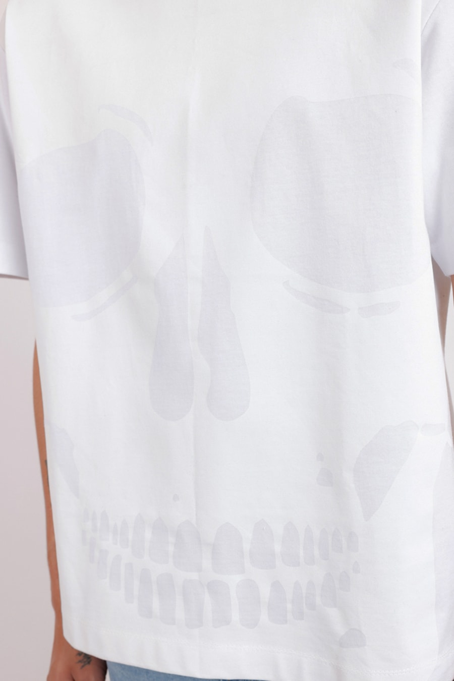 Camiseta Over Caveira Estourada Branco — foto 1 de 3