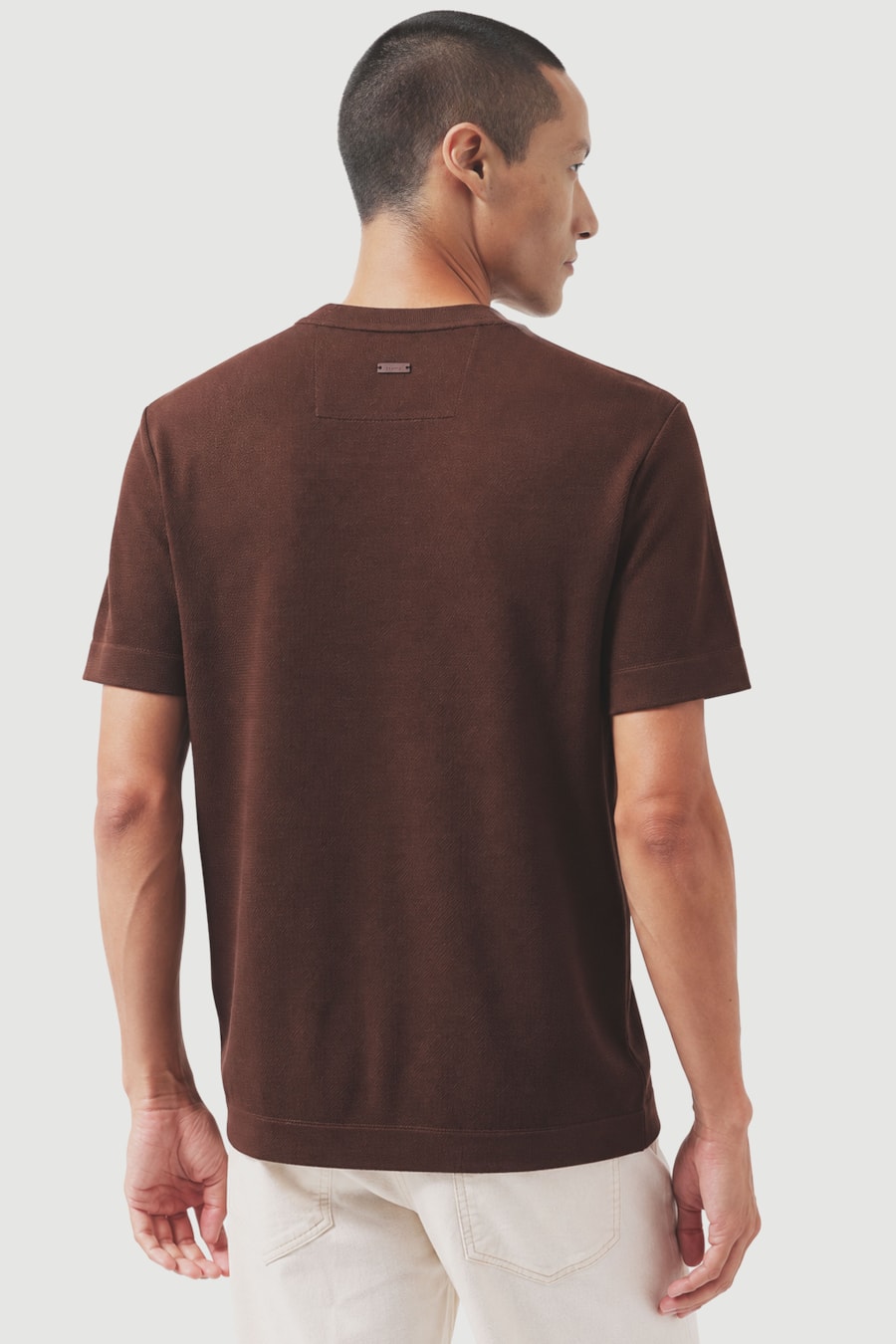 Camiseta Piquet Com Acabamento Canelado Cacau 118 — foto 5 de 6
