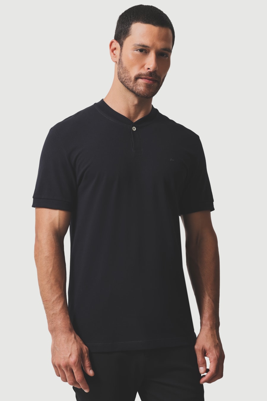 Camiseta Piquet Gola Portuguesa Marinho — foto 1 de 5
