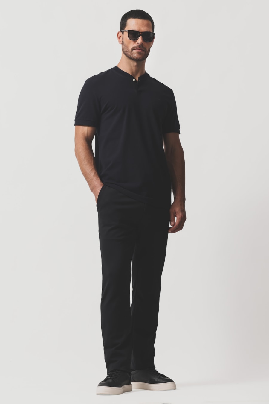Camiseta Piquet Gola Portuguesa Marinho — foto 2 de 5