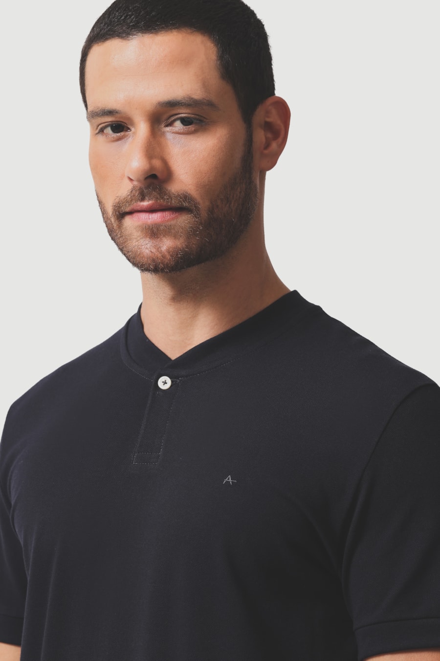 Camiseta Piquet Gola Portuguesa Marinho — foto 3 de 5