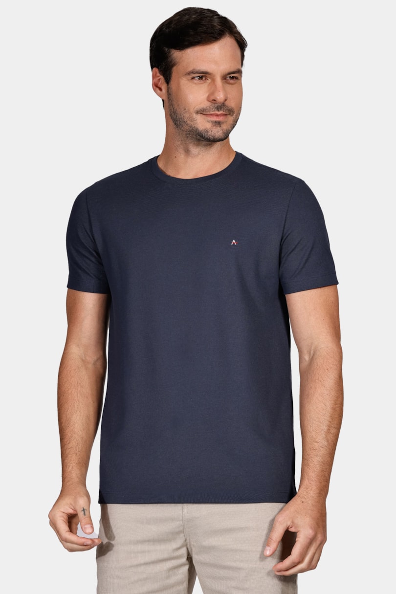 Camiseta Piquet Peruano Marinho