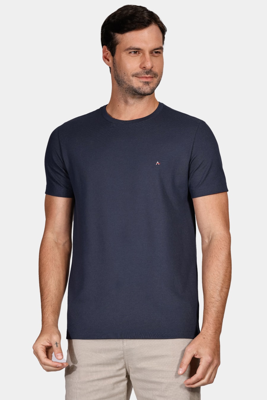 Camiseta Piquet Peruano Marinho — foto 1 de 4