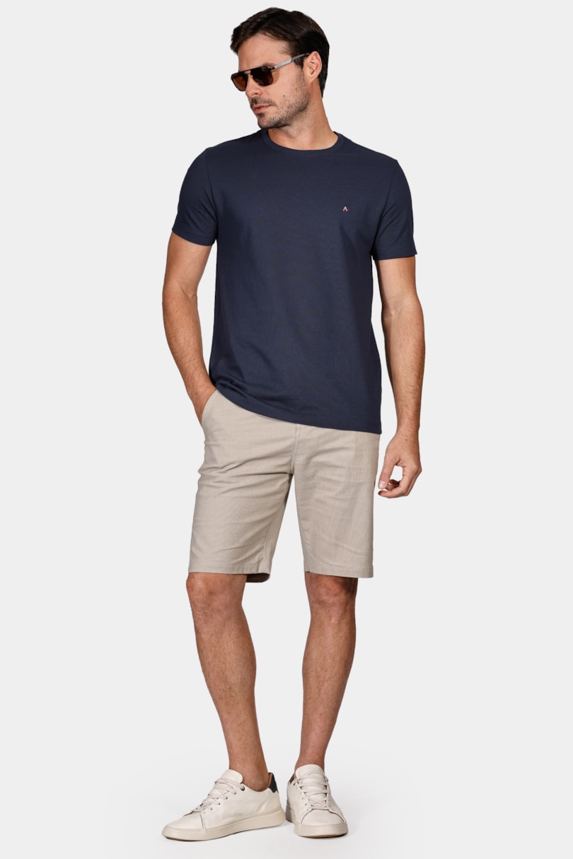 Camiseta Piquet Peruano Marinho