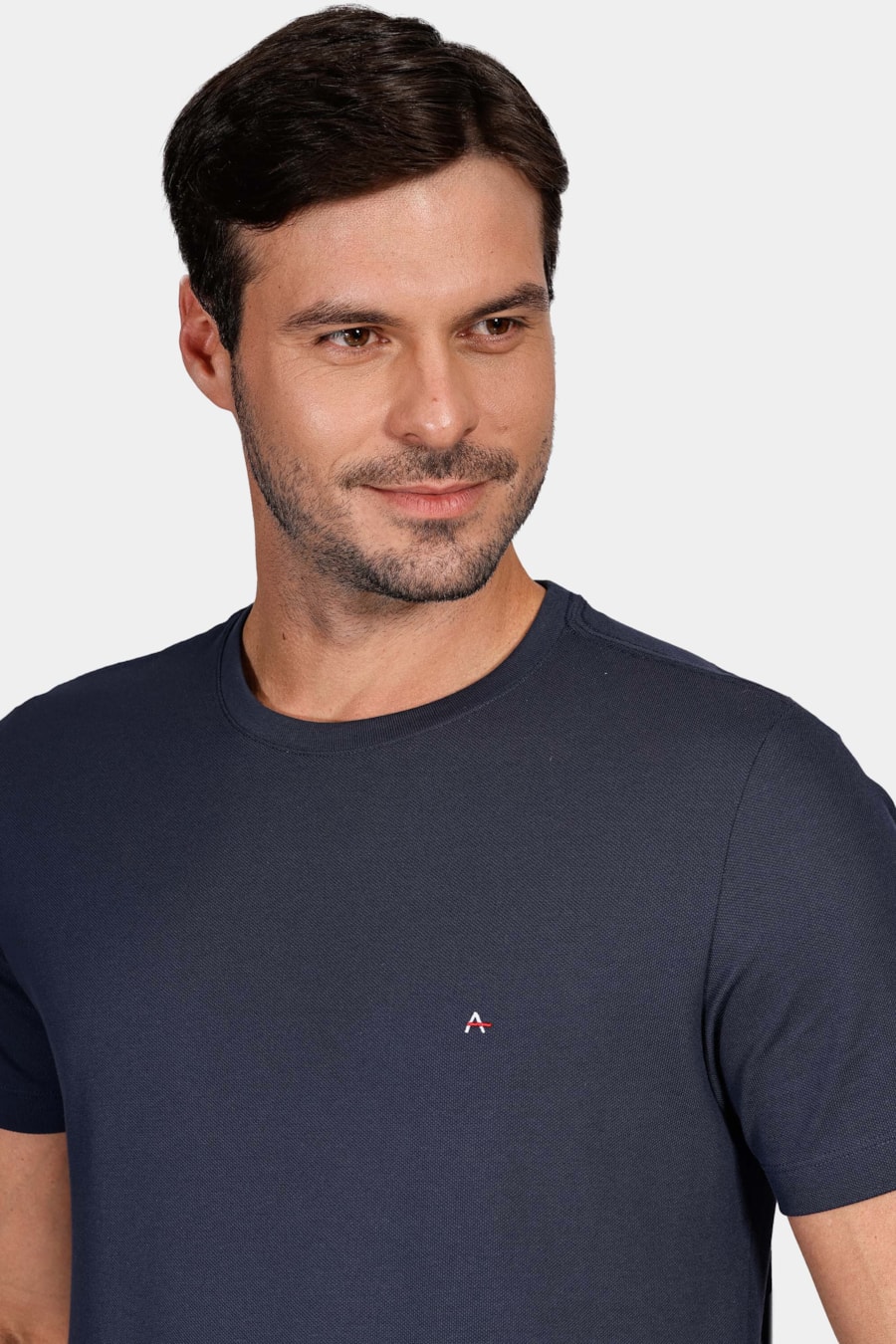 Camiseta Piquet Peruano Marinho — foto 3 de 4