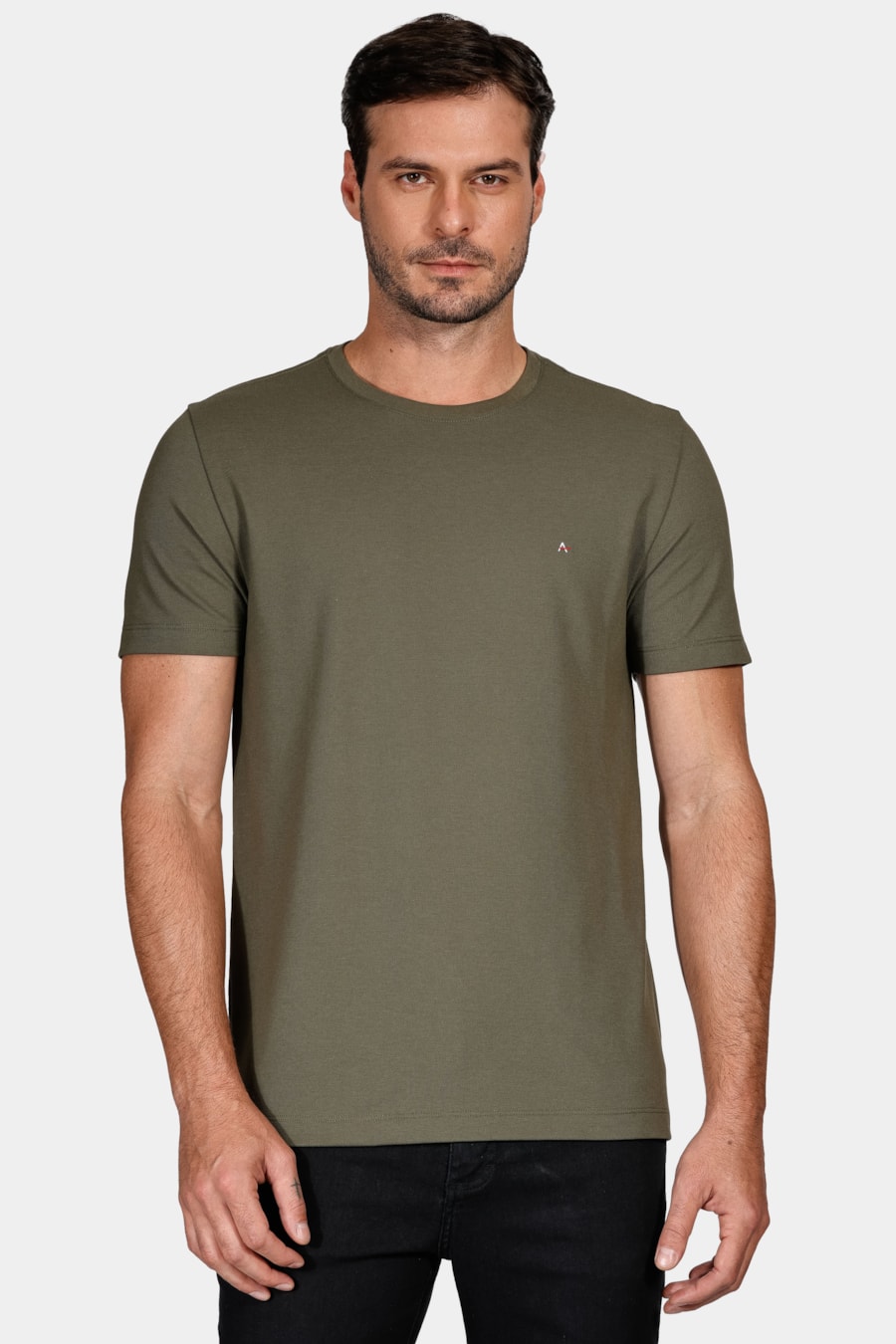 Camiseta Piquet Peruano Verde Militar — foto 1 de 4