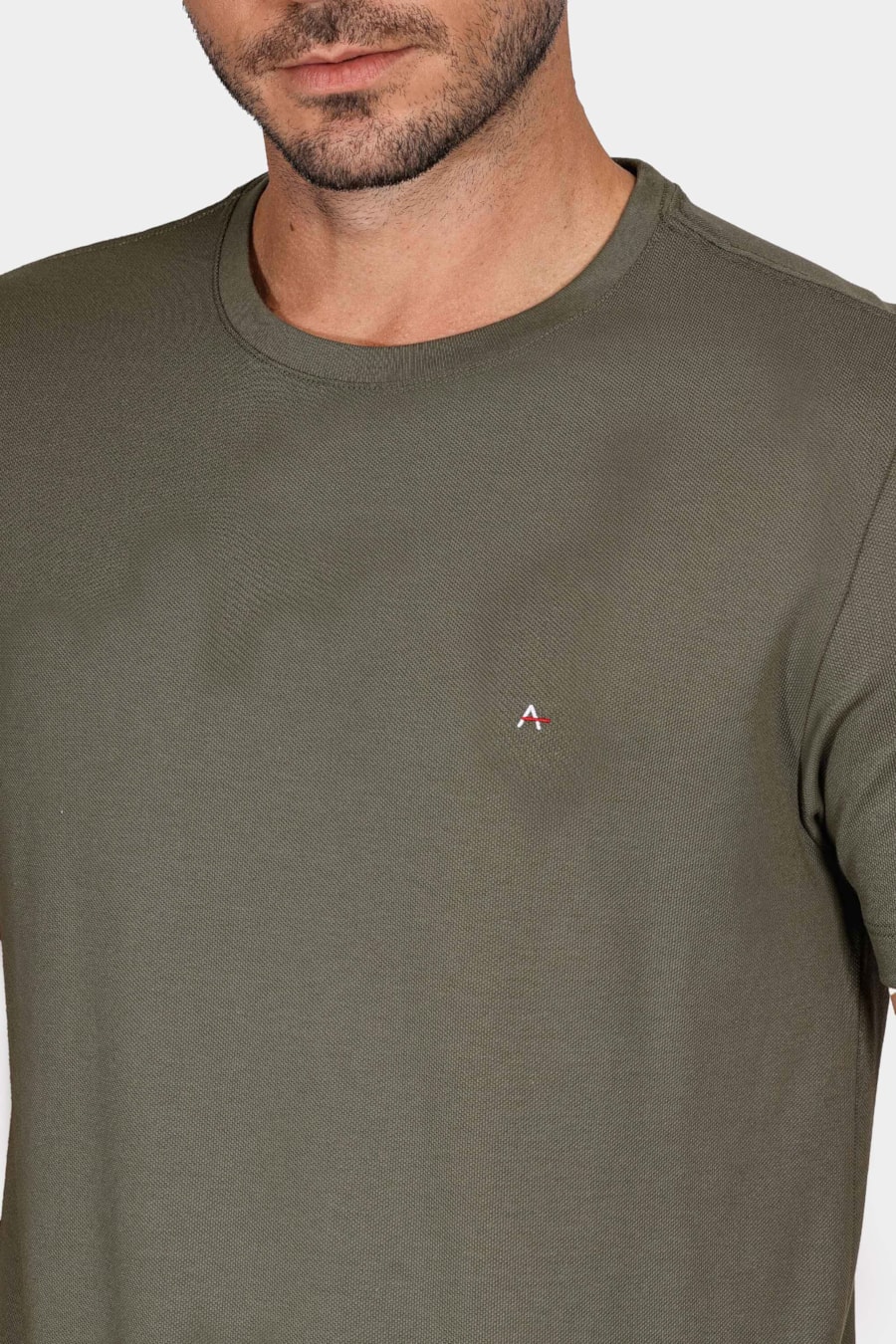 Camiseta Piquet Peruano Verde Militar — foto 3 de 4