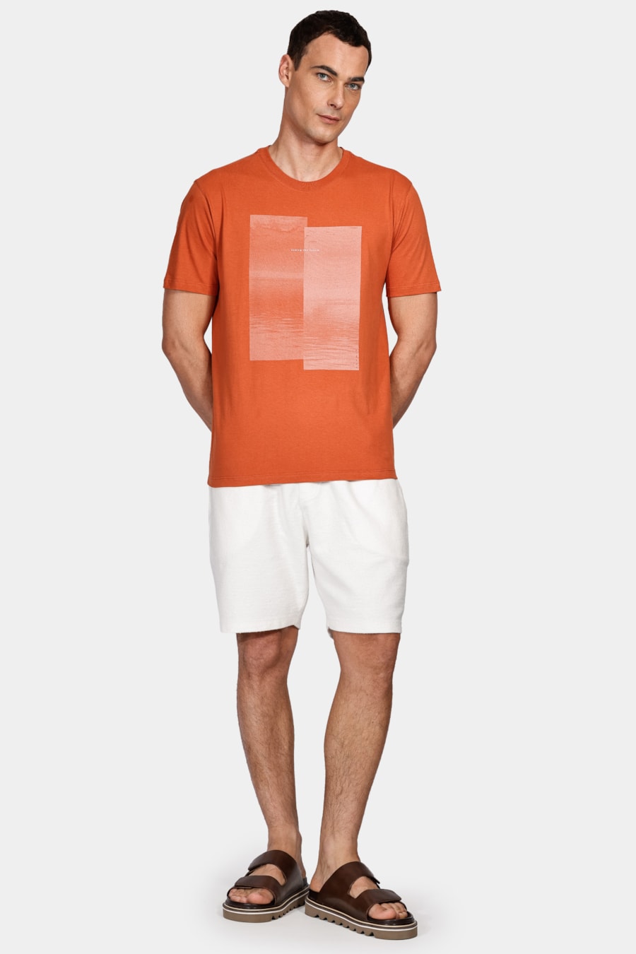 Camiseta Regular Fotografia Laranja Ferrugem — foto 2 de 4