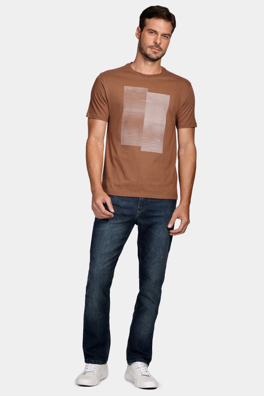Camiseta Regular Fotografia Marrom Cacau — foto 2 de 4