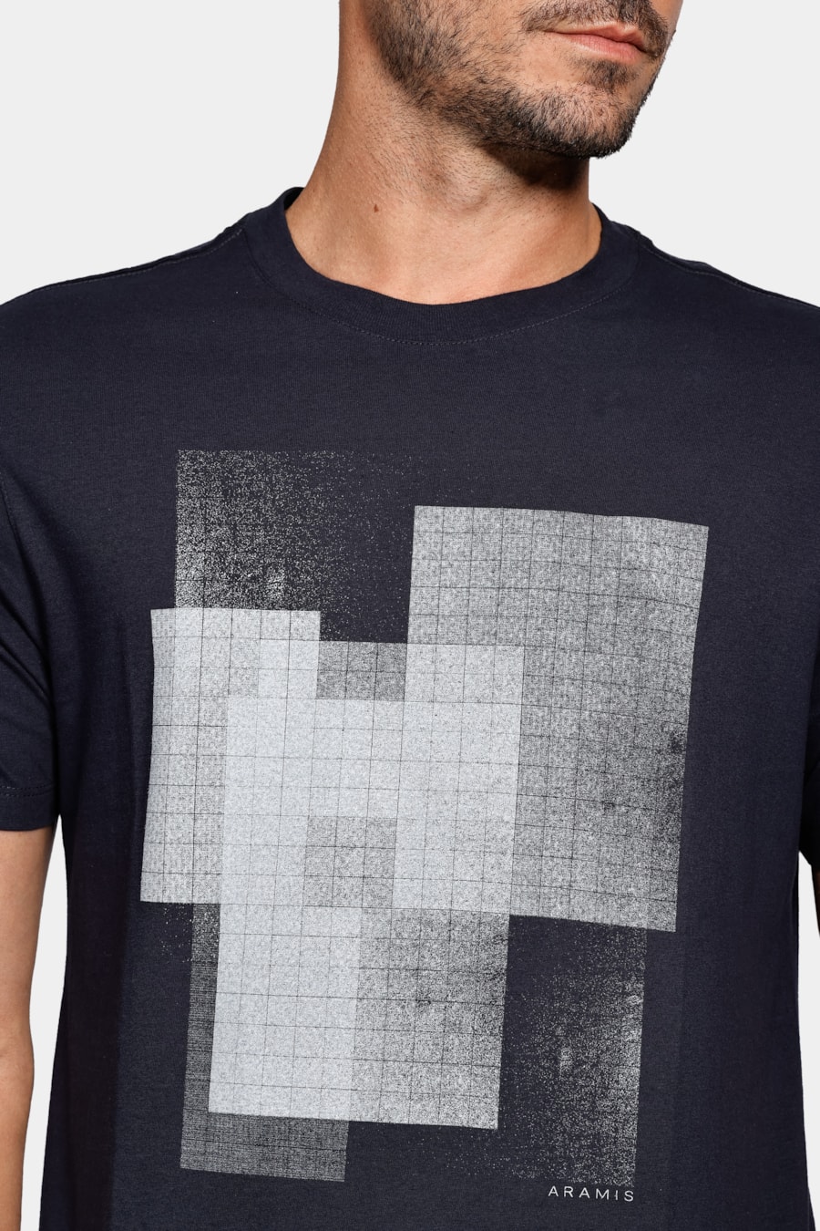 Camiseta Retângulos Fade Marinho — foto 3 de 4