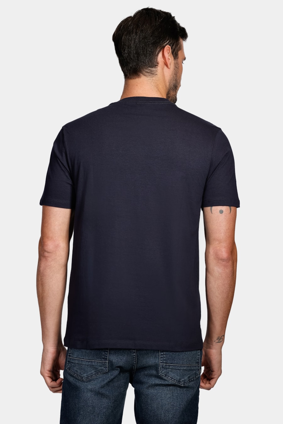 Camiseta Retângulos Fade Marinho — foto 4 de 4