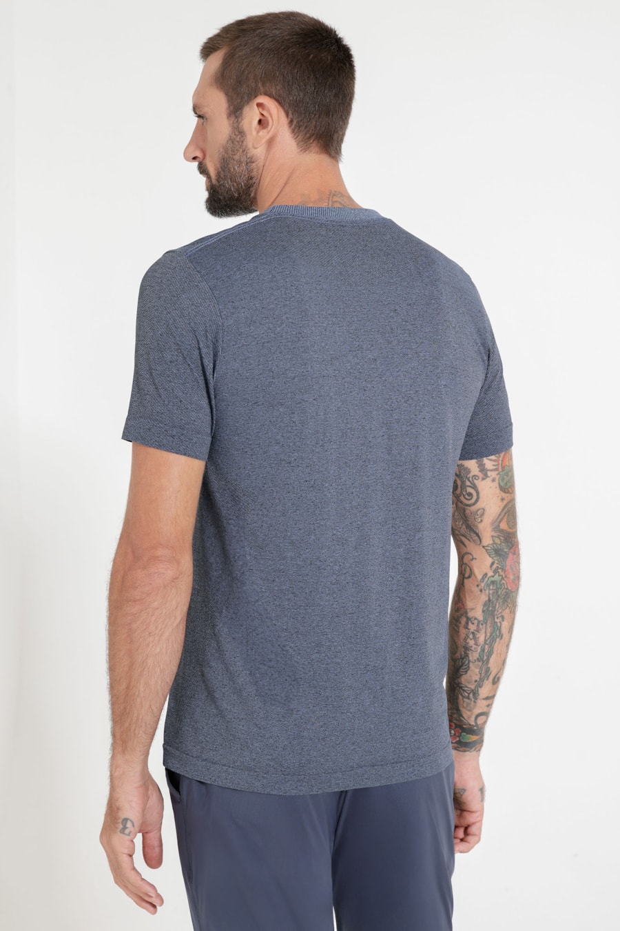 Camiseta Seamless Jacquard Azul Royal — foto 3 de 5