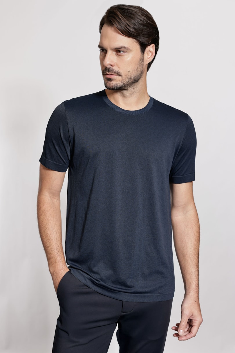 Camiseta Seamless Jacquard Marinho