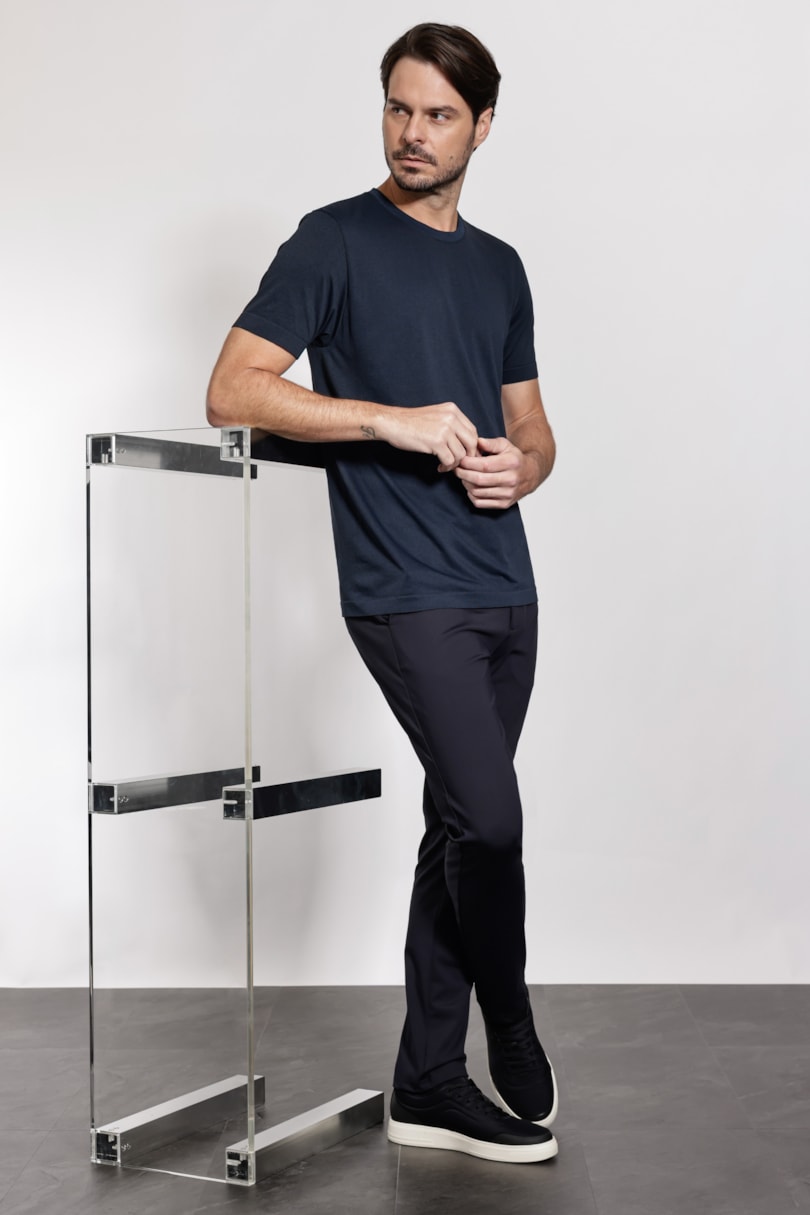 Camiseta Seamless Jacquard Marinho
