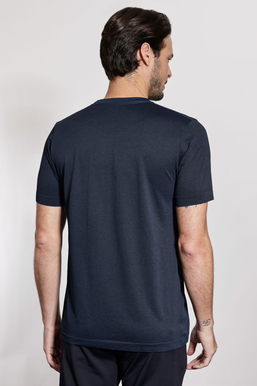 Camiseta Seamless Jacquard Marinho — foto 4 de 5