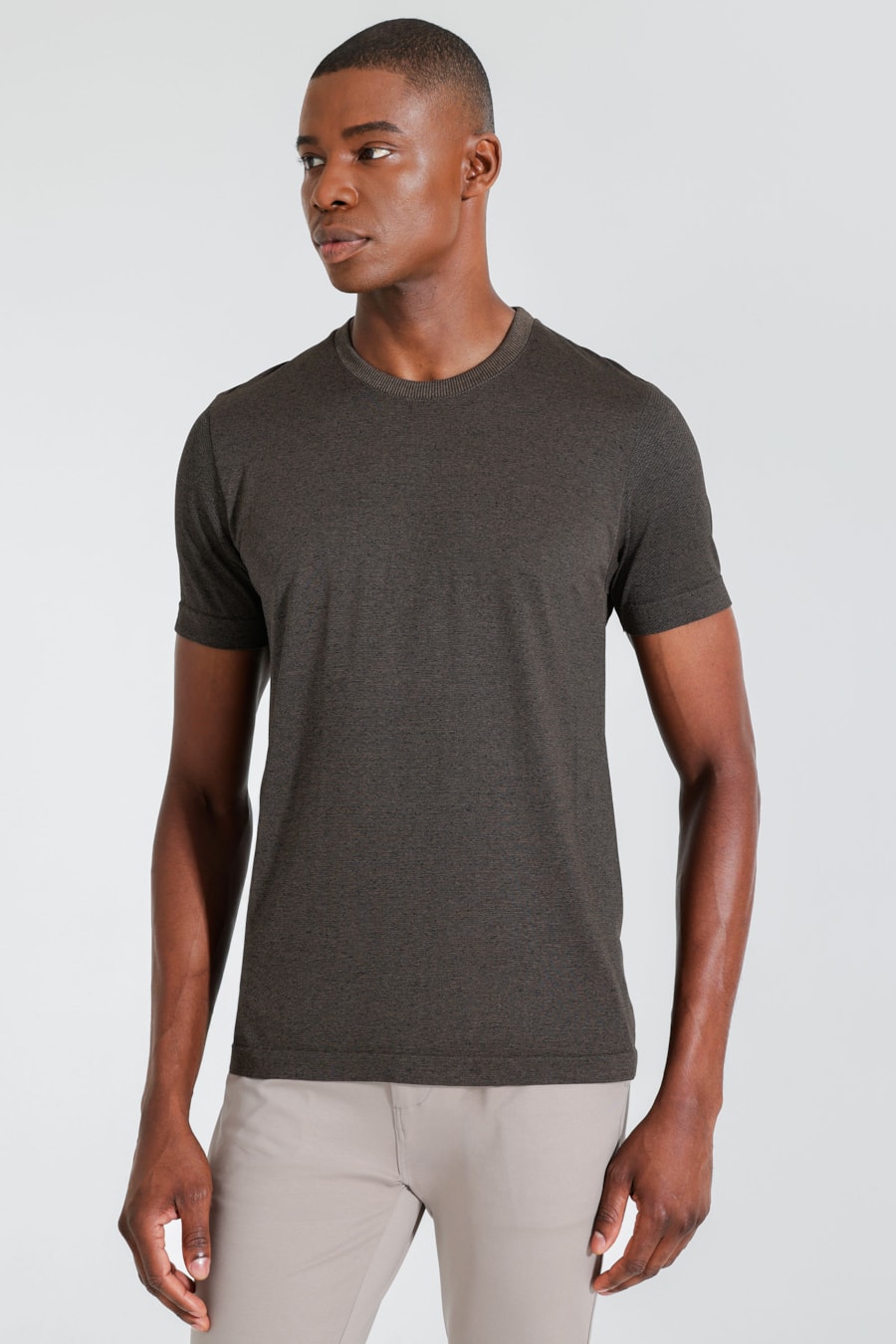 Camiseta Seamless Jacquard Ocre — foto 1 de 5