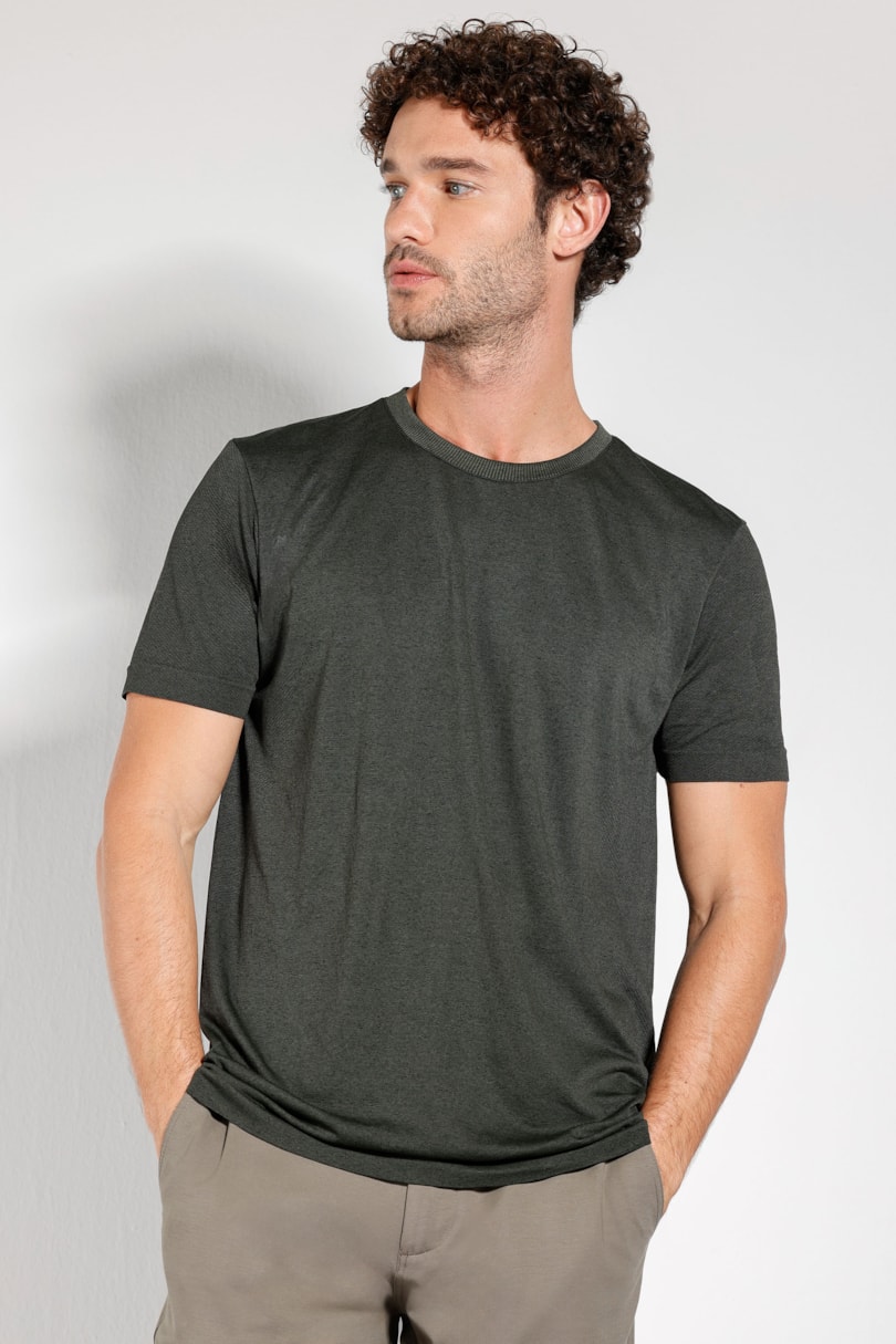 Camiseta Seamless Jacquard Verde Militar