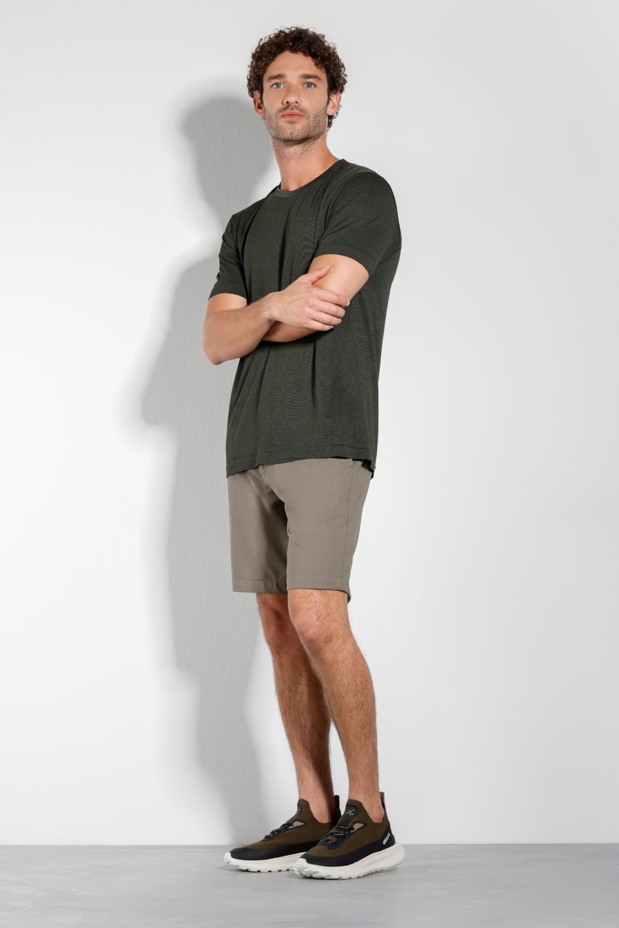 Camiseta Seamless Jacquard Verde Militar — foto 2 de 5