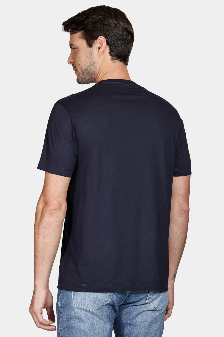 Camiseta Silk Quadrado Marinho — foto 4 de 5