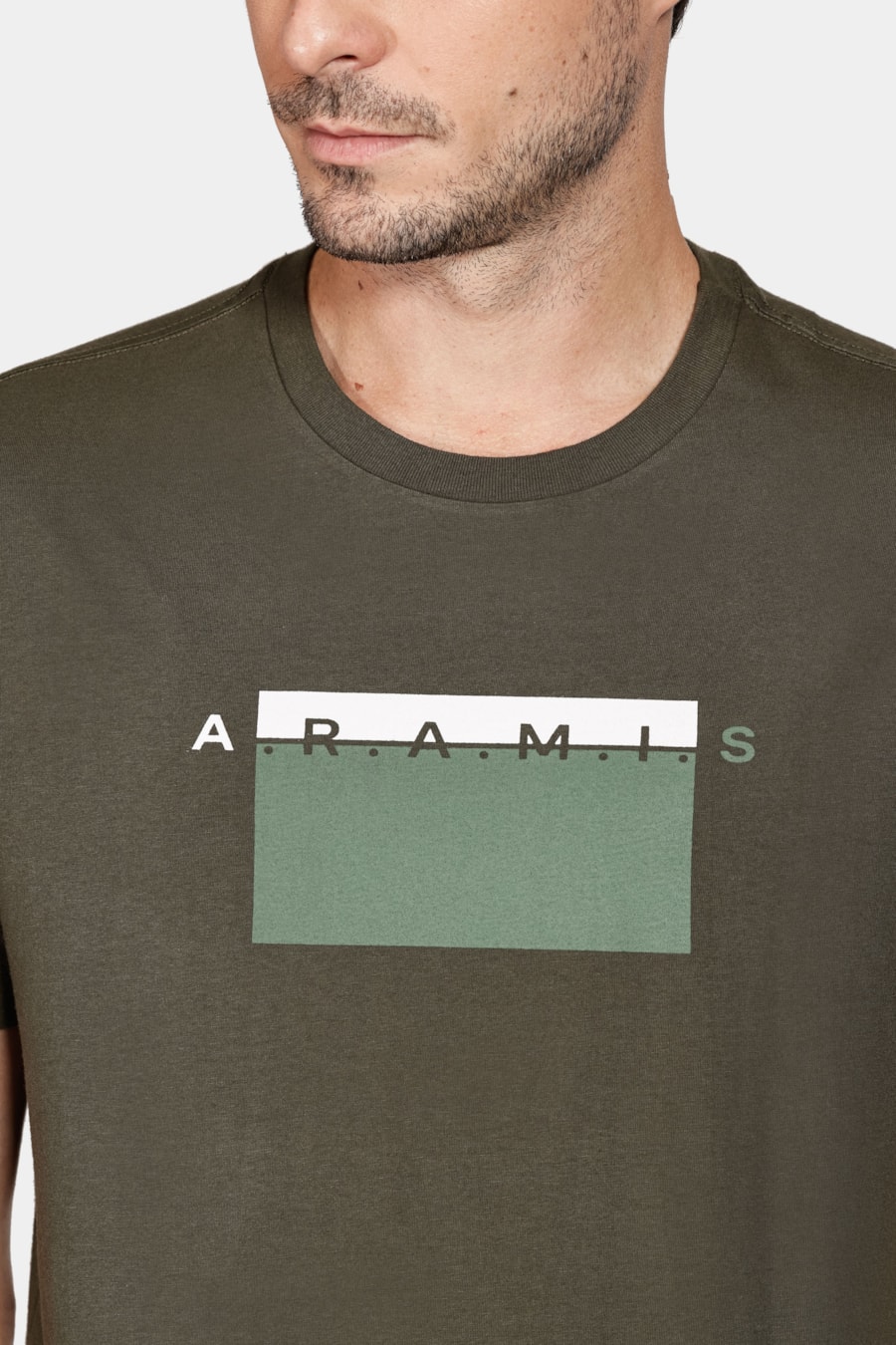 Camiseta Silk Quadrado Verde Militar — foto 3 de 5