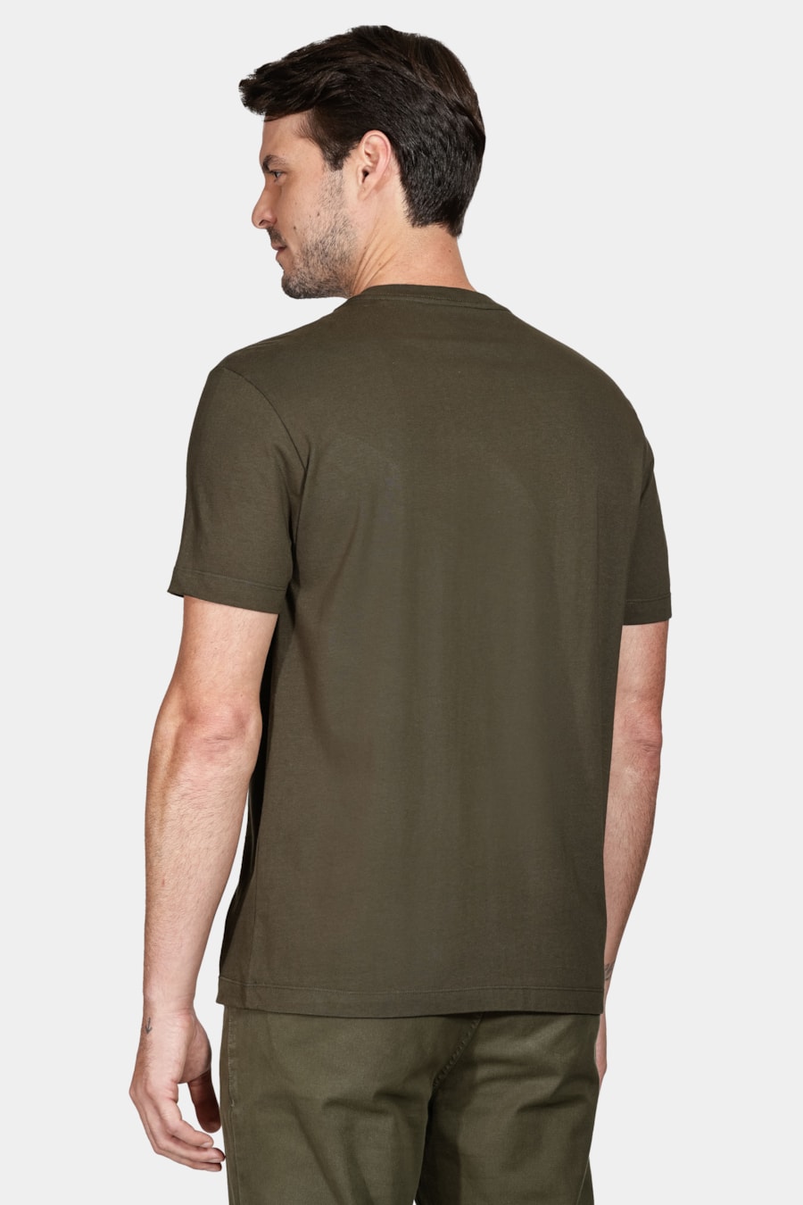 Camiseta Silk Quadrado Verde Militar — foto 4 de 5