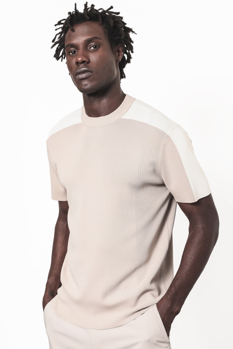 Camiseta Tricot Airflow Knit Amendoa