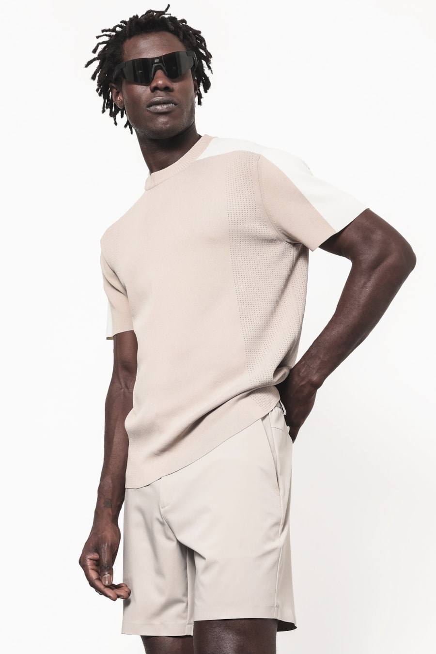 Camiseta Tricot Airflow Knit Amendoa — foto 6 de 9