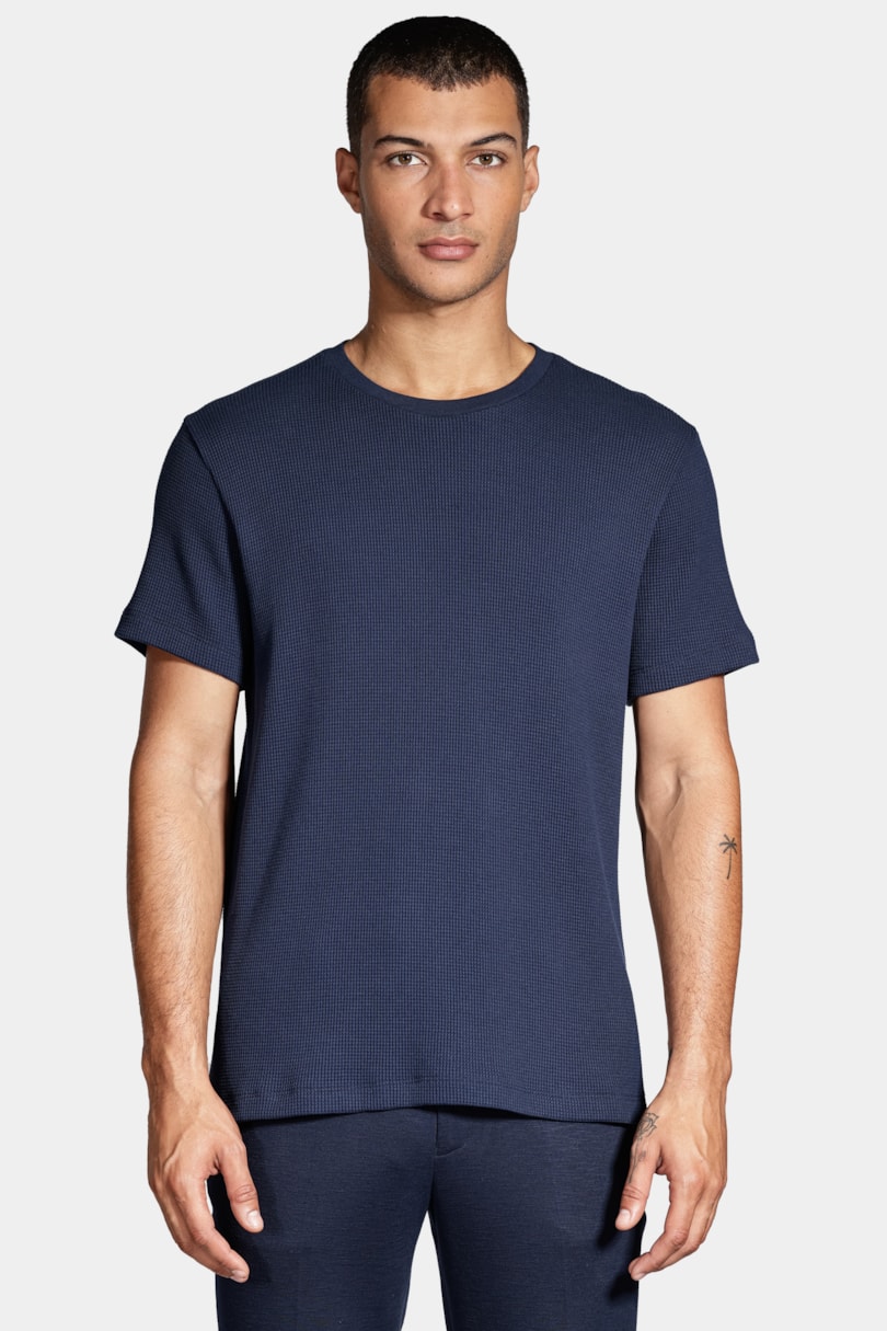 Camiseta Wafle Azul Marinho