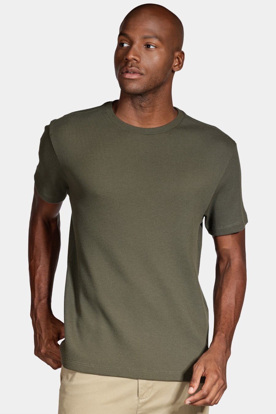 Camiseta Wafle Verde Pantano — foto 1 de 4