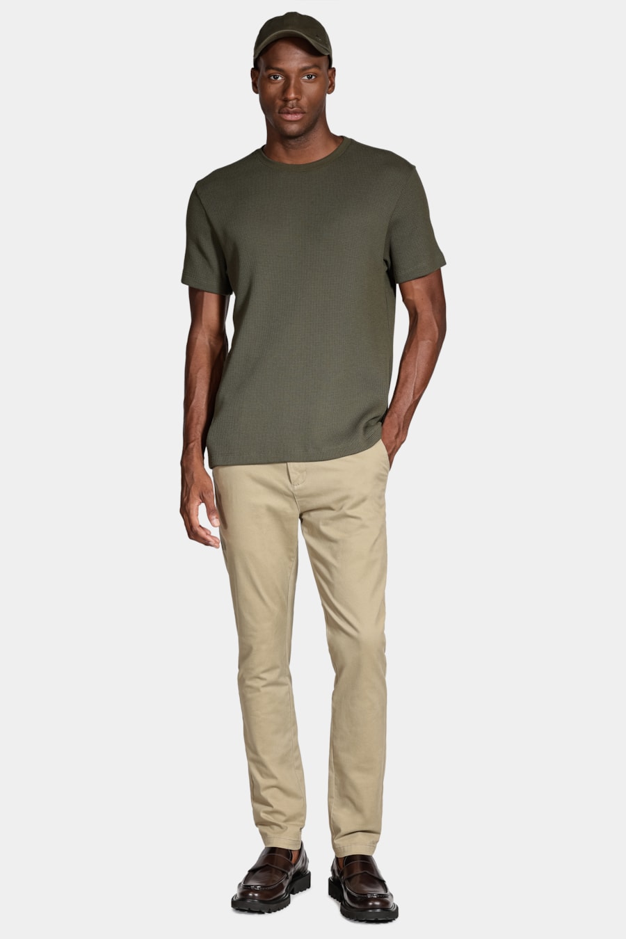 Camiseta Wafle Verde Pantano — foto 2 de 4