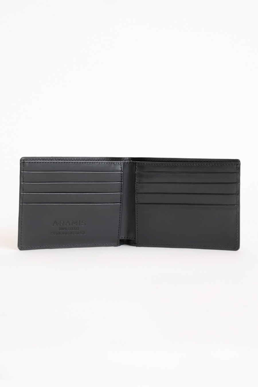 Carteira Couro Horizontal Stripe Preto — foto 1 de 4