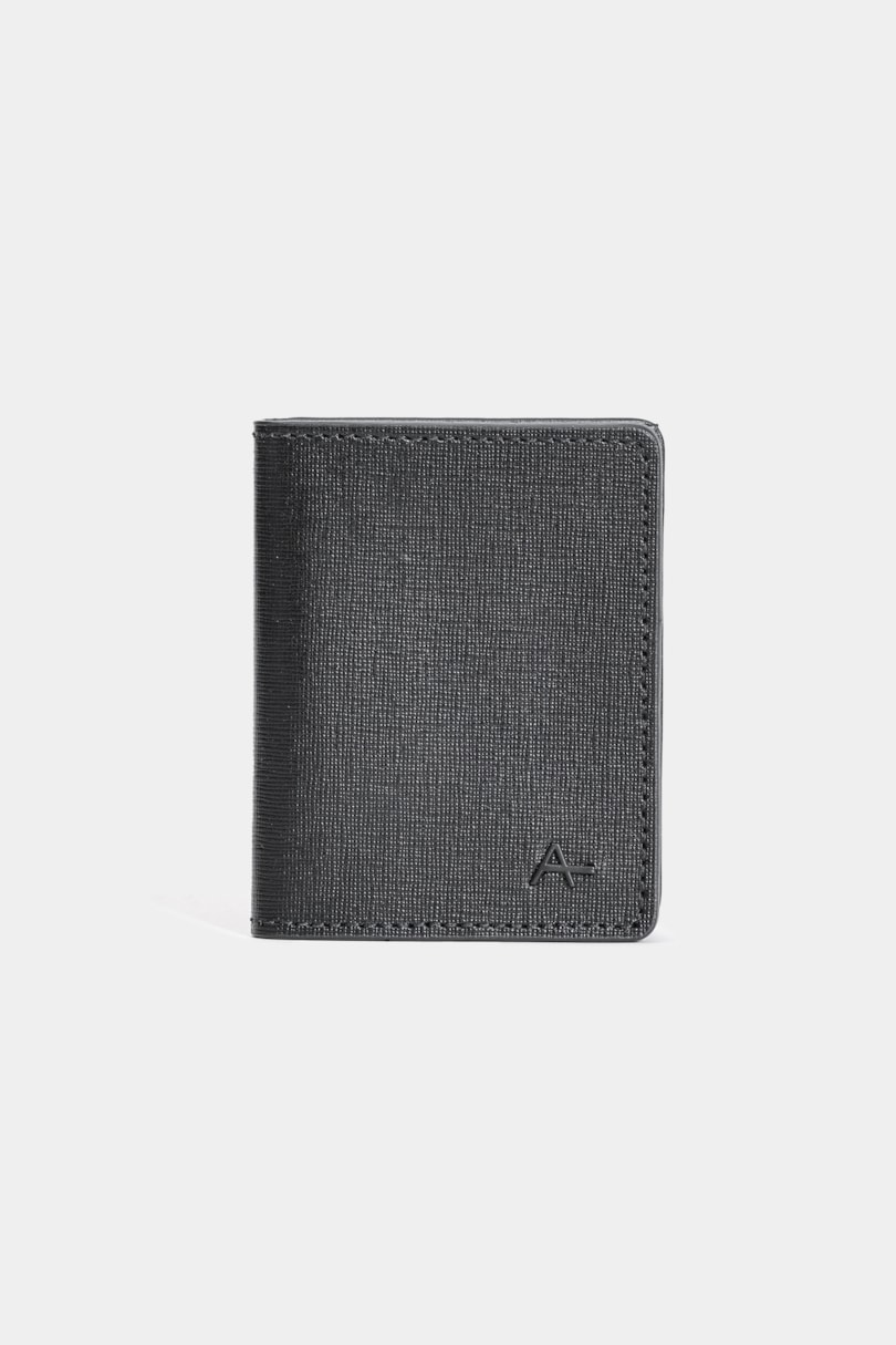 Carteira Couro Slim Saffiano Preto