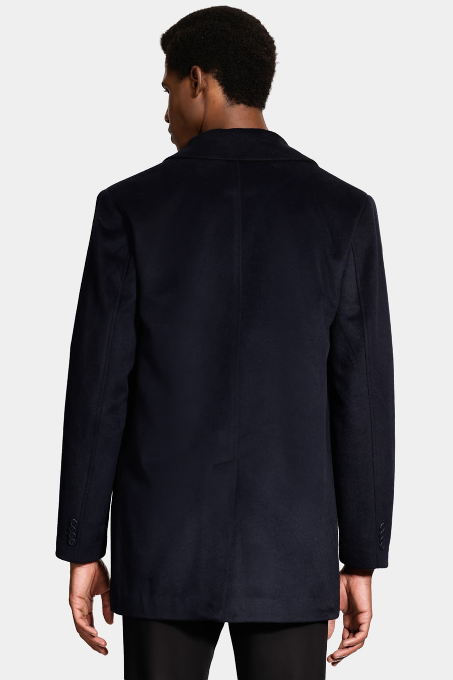 Casaco Trench Coat Blend Lã Marinho — foto 6 de 7