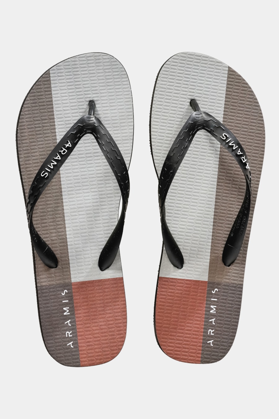 Chinelo Aramis Block Branco e Telha — foto 2 de 3