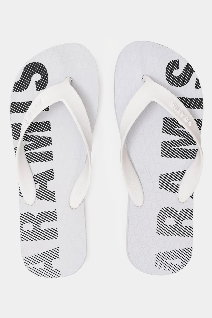 Chinelo Aramis Diagonal Stripes Logo Branco — foto 2 de 3