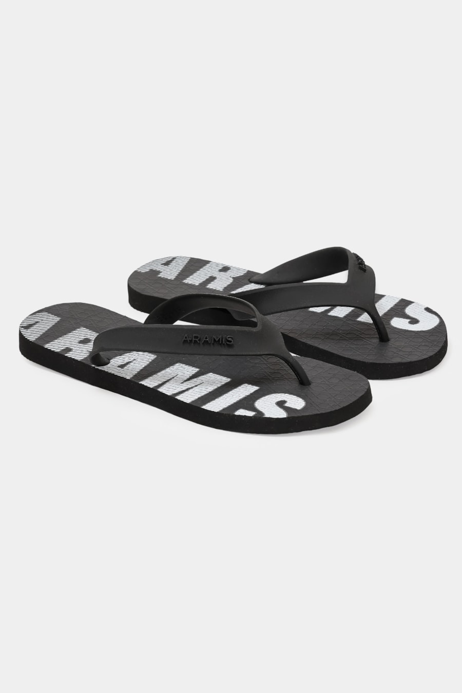 Chinelo Aramis Diagonal Stripes Logo Preto — foto 1 de 3