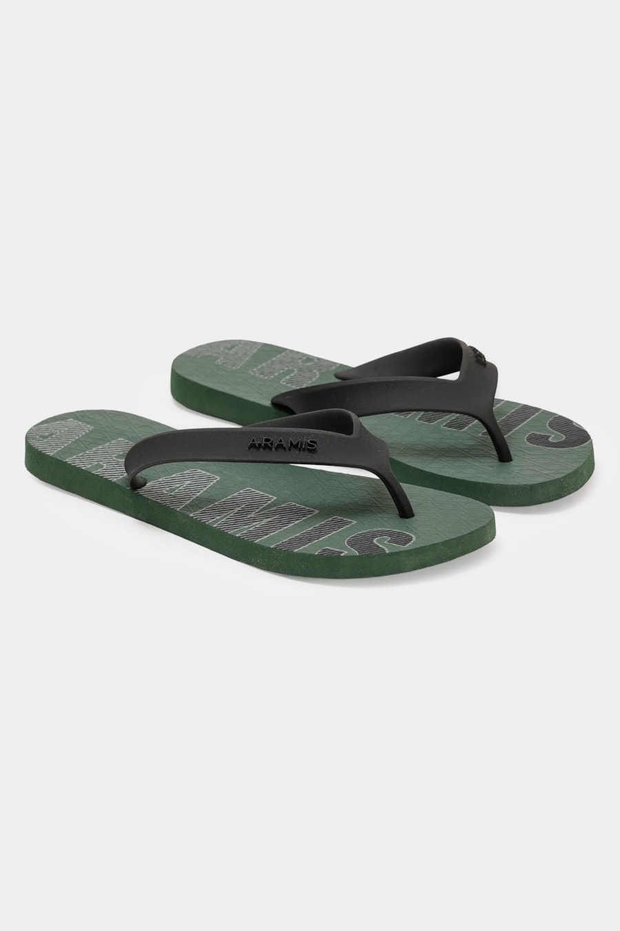 Chinelo Aramis Diagonal Stripes Logo Verde Militar — foto 1 de 3